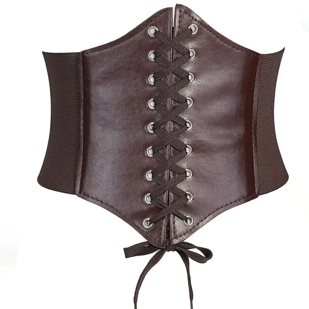 Brown corset belt